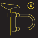 Antifurto Bullock® istruzioni: Rimuovere l’antifurto e riporlo in un posto sicuro o fissarlo al supporto compreso nel pack.